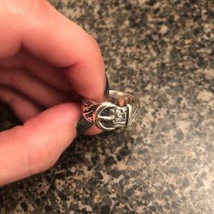 James Avery Floral Belt and Buckle Ring